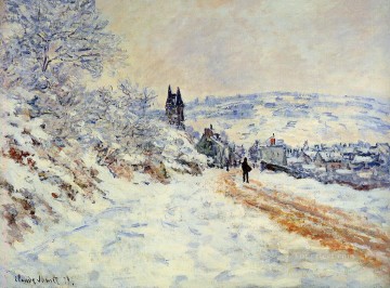 ヴェトゥイユへの道 雪の効果 クロード・モネ Oil Paintings